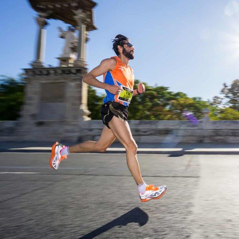 VALENCIA - NOVEMBER 16: Juanjo (number 150) participates in Valencias marathon on November 16, 2014 in Valencia, Spain